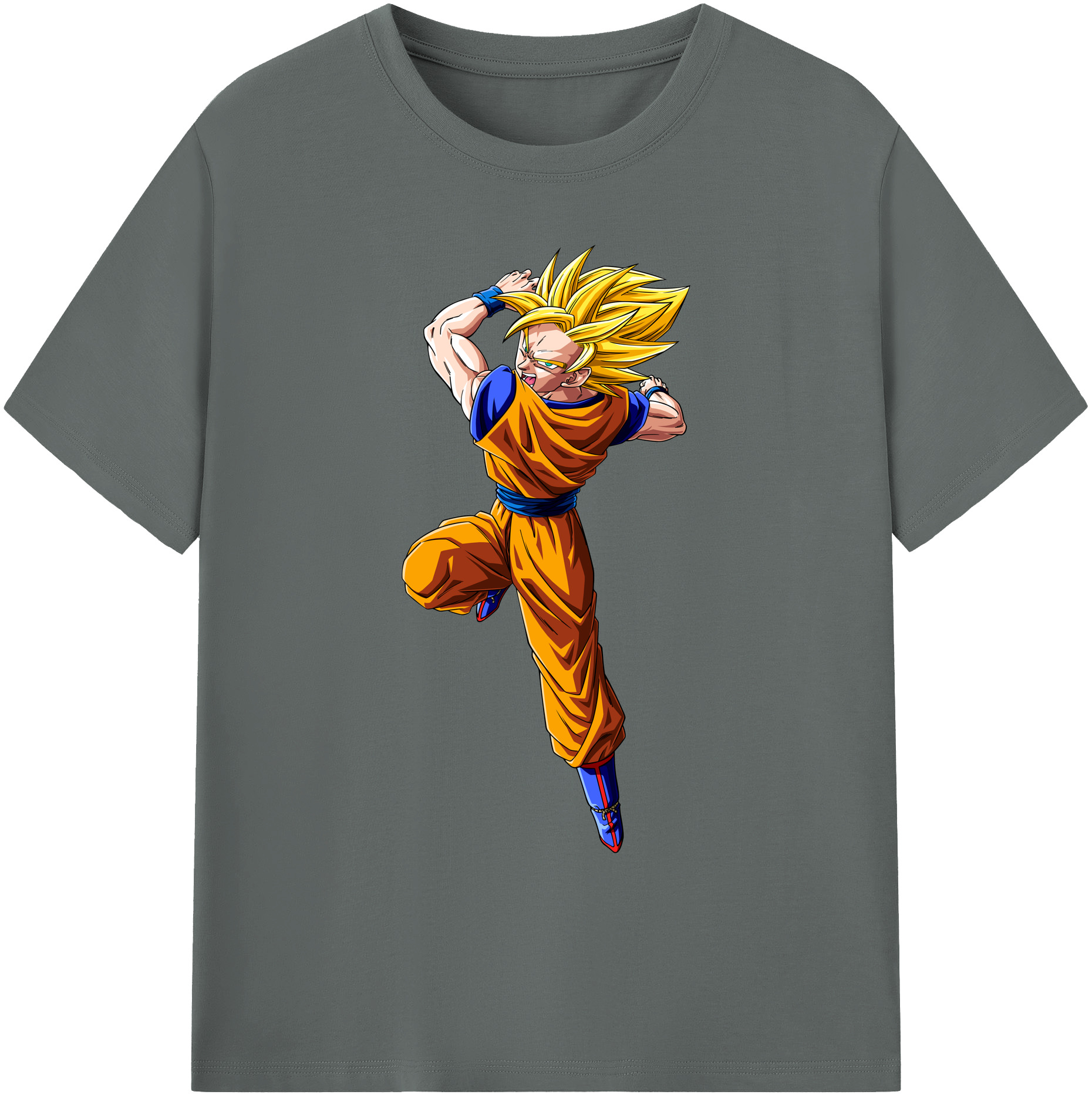 （画像用） ドラゴンボール 孫悟空（そん ごくう）Son Goku カカロット DRAGON BALL Kakarotto 綿100％ メンズ半袖Tシャツ｜肌触りやわらか＆通気性